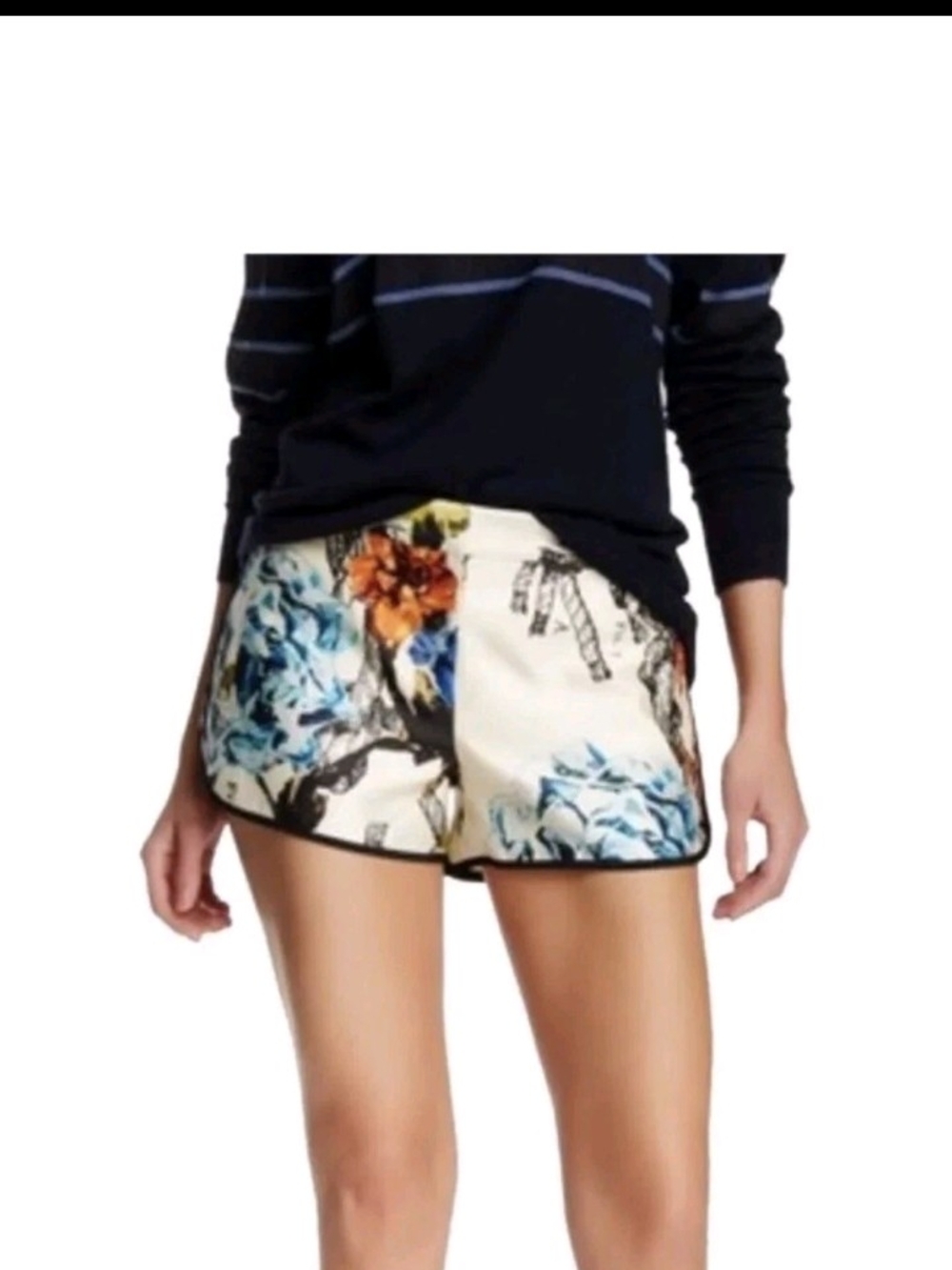 Floral Print Cream Women's Casual Fun Fashion  Shorts🍓🩷